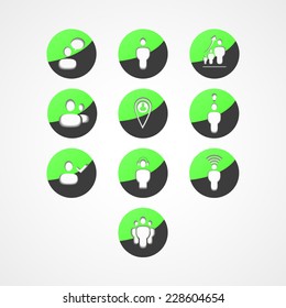 Social web icon on white background