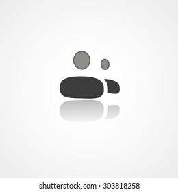Social web icon on white background