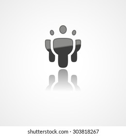 Social web icon on white background