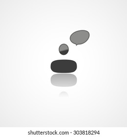 Social web icon on white background