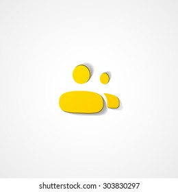 Social web icon on white background
