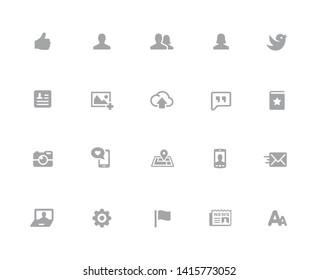 Social Web Icons // 32 pixels Icons White Background - Vector icons designed to work in a 32 pixel grid at ten percent.