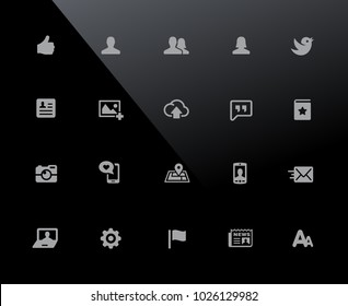 Social Web Icons // 32px Series - Vector Icons Adjusted To Work In A 32 Pixel Grid.