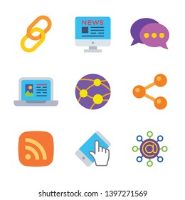 Social and web modern color icon pack set 1. Vector eps 10 elements