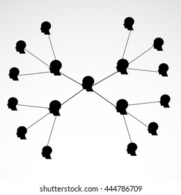 Social web, network illsutration. Vector art.