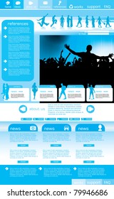 Social website design background, vector illustration