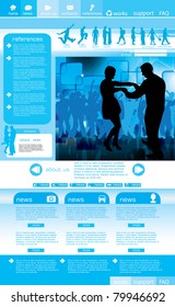 Social website design background, vector illustration