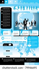 Social website design background, vector illustration