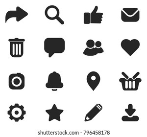 Social and website vectors icons.