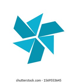 Social wheel of colored triangles