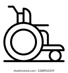 Social wheelchair icon outline vector. Health care. Help patient