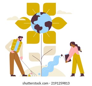 Social Work and Charity Illustration Featuring Helping Hands, Community Support, and Acts of Kindness