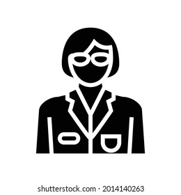 social worker glyph icon vector. social worker sign. isolated contour symbol black illustration