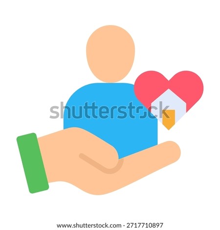Social Worker Icon Flat Design Vector Illustration