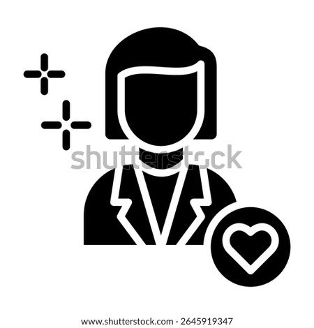 Social Worker Icon Glyph Vector Illustration