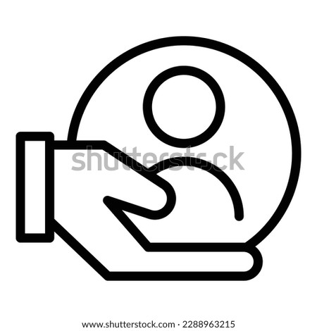 Social worker icon outline vector. People care. Human patient