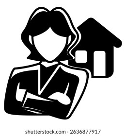 Social Worker icon represented by professional Black Filled style.