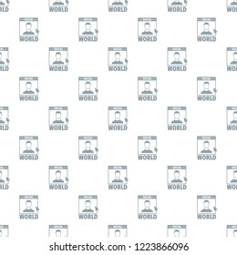 Social world pattern vector seamless repeat for any web design