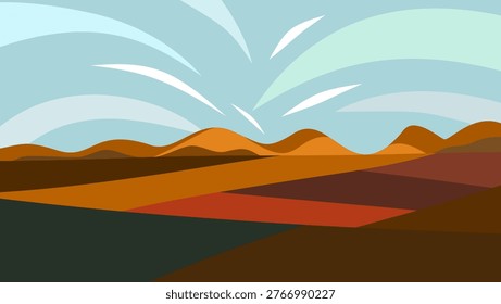 Socialist realism, flat vector illustration