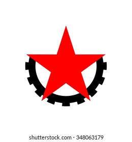 socialist star logo vector.