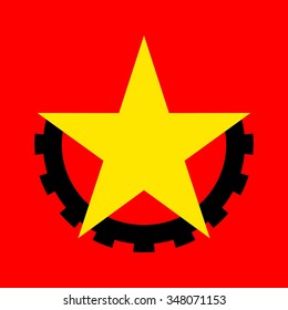 socialist star logo vector.