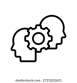 Icono de conexión de socialización, Vector de líneas
