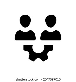 Socialization icon on white background