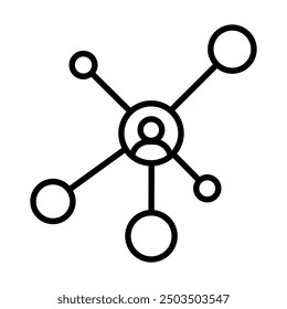 Socialize Hub icon line vector illustration