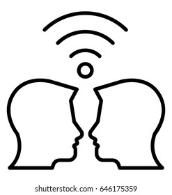 Socially Perspective Line Vector Icon