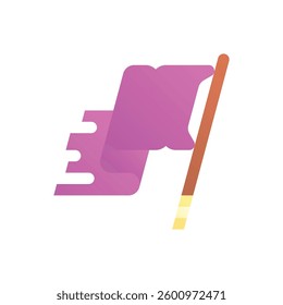 Societal collapse. Editable vector icon, coloured.
