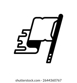 Colapso social. Icono de Vector de trazo delineado con detalles rellenos de negro.