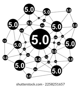 Society 5.0 icon. Human-centered association. Sustainable, inclusive system.Isolated vector illustrations