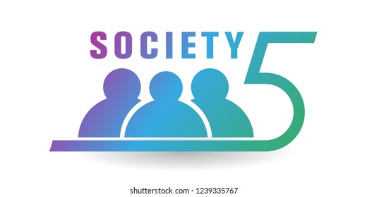 Society 5.0 icon set