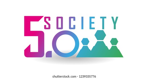 Society 5.0 icon set