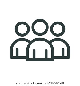Society icon vector illustration. Simple line style