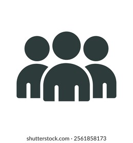 Society icon vector illustration. Simple fill style