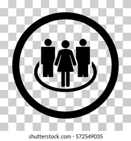 Society icon. Vector illustration style is flat iconic symbol, black color, transparent background. Designed for web and software interfaces.