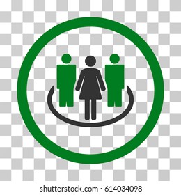 Society icon. Vector illustration style is flat iconic bicolor symbol, green and gray colors, transparent background. Designed for web and software interfaces.