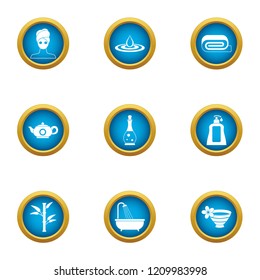 Society icons set. Flat set of 9 society vector icons for web isolated on white background