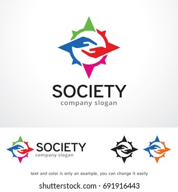Society Logo Template Design Vector, Emblem, Design Concept, Creative Symbol, Icon