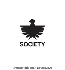 Diseño de pájaro con logotipo de sociedad
