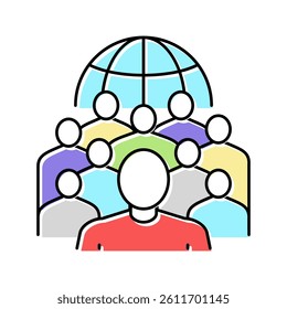 society people color icon vector. society people sign. isolated symbol illustration