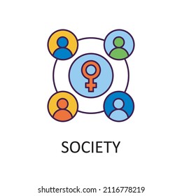 Ilustración de diseño de iconos de esquema rellenado por vector de sociedad. Símbolo de mejoras en el hogar sobre el fondo blanco Archivo EPS 10