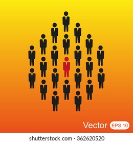 Society vector icon. Team work.Vector illustration. Flat design.