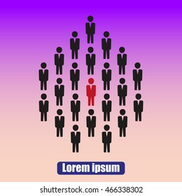 Society vector icon. Team work.Vector illustration. Flat design.