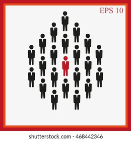 Society vector icon. Team work.Vector illustration. Flat design.