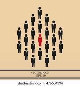 Society vector icon. Team work.Vector illustration. Flat design.