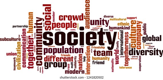 Society word cloud concept. Vector illustration