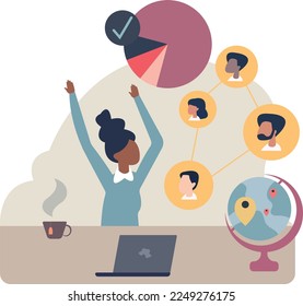 Ocupación socióloga y estudio de comunidad profesional. Análisis de cultura e investigación de personas con información sobre comportamiento, interacción y organización .vector ilustración.