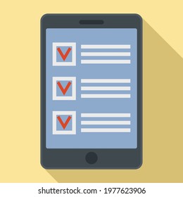 Sociology to do list icon. Flat illustration of sociology to do list vector icon for web design